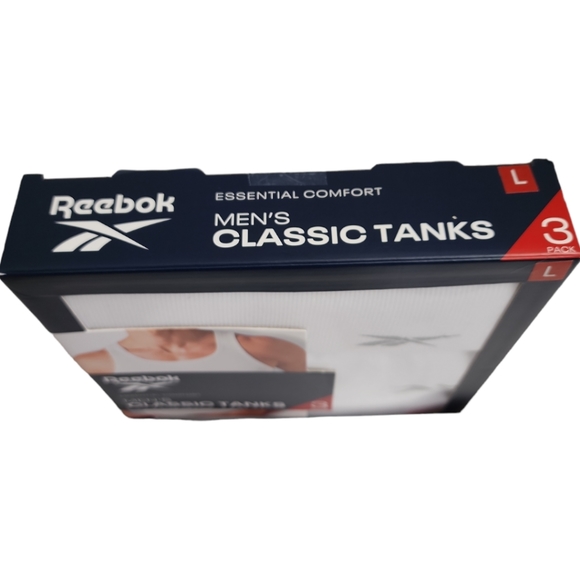 REEBOK Men's Classic Tank Top 3 Pack Undershirts - Picture 5 of 11